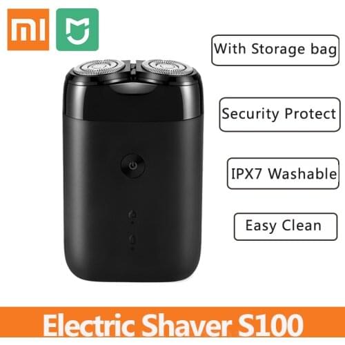 Xiaomi Mijia Electric Shaver S100 Mini Portable Razor USB Type-C Rechargeable Washable Body Trimmer Razor