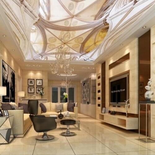 Photo wallpaper European style domed ceiling wallpaper Entertainment Restaurant decorative background wallpaper