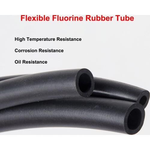 1Meter ID 2mm-12mm Flexible Fluorine Rubber Tube Fluororubber Hose Oil Resistant Rubber Hose For Engine Tank Air Pump