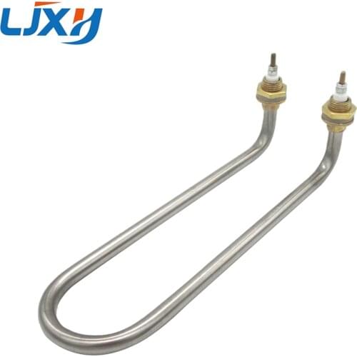 LJXH Curved U-shaped Tubular Water Heater Parts, 304SUS+copper Heating Element for Noodle Pot Soup Stove, AC110V/220V, M16/M18