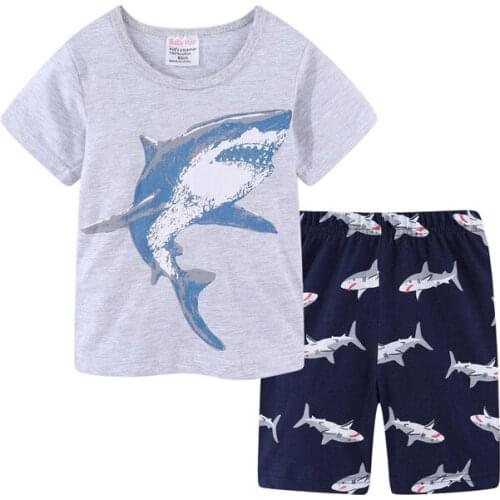 2020 Jumpingbaby Boys Clothes Baby Shark Clothes Children Clothing Sets Summer Outfit Vetement Enfant Suit Conjunto Infantil New