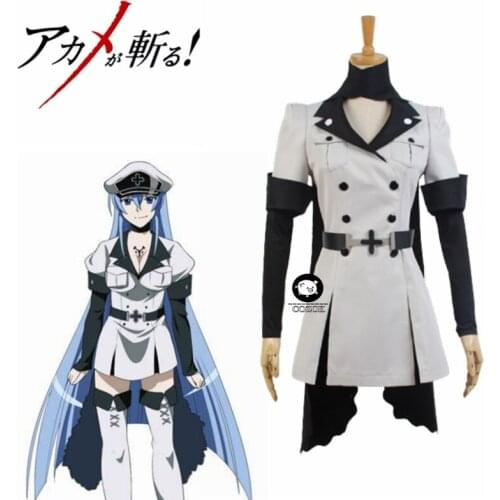 Japanese Anime Akame ga KILL Esdese Esdeath Cosplay Costume Esdese Akame ga KILL Cosplay Costume