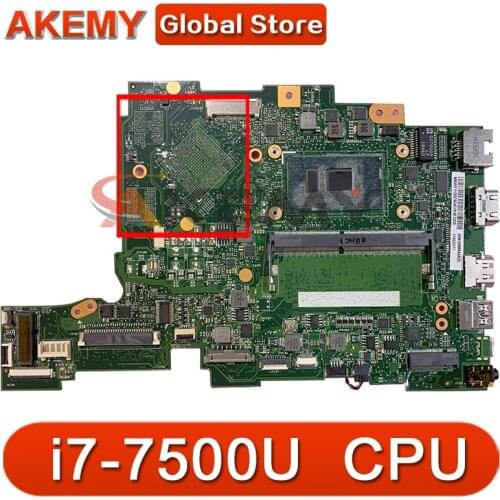 Akemy laptop Motherboard For ACER Aspire F5-573 i7-7500U Mainboard DA0ZAAMD8D0 SR2ZV N165-GT1-KB-A2 DDR4