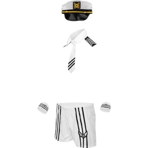Men Sexy Sailor Uniform Role Play Party Outfit Brief Underwear Fancy Costume