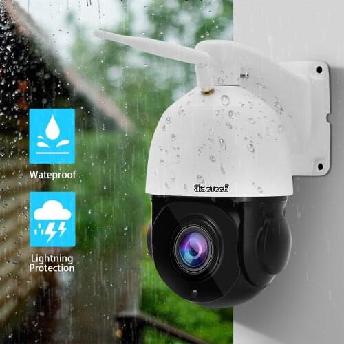 Yoluke 5MP 20X Optical Zoom PTZ Outdoor Camera Two Way Audios WiFi Auto-Tracking 360° Pan Tilt Security Surveillance Camera