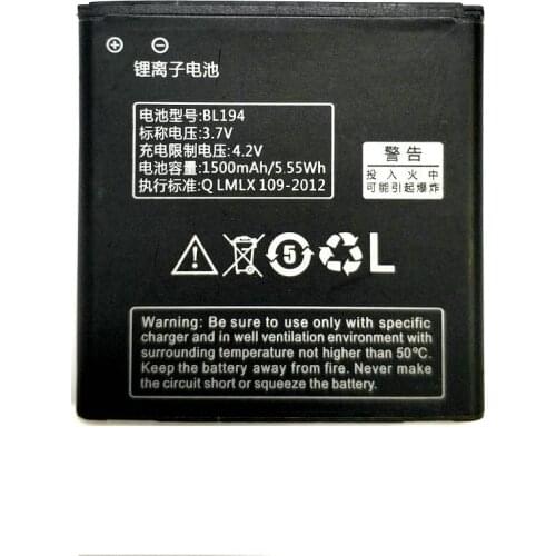New BL194 Battery For Lenovo A288T A298T A520 A660 A698T A690 A370 A530 Batterie Bateria Batterij Accumulator 1500mah