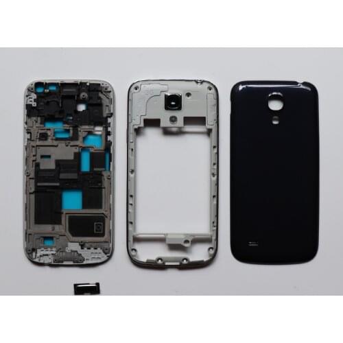 New Full Housing For Samsung Galaxy S4 mini i9190 i9192 i9195 Housing Case + Front Frame + Back Cover + Home Button Repair Parts