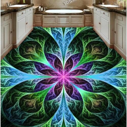 Beibehang Floor fresco wallpaper 3D wallpaper floor painted colorful 3D living room PVC waterproof self - adhesive 3d flooring