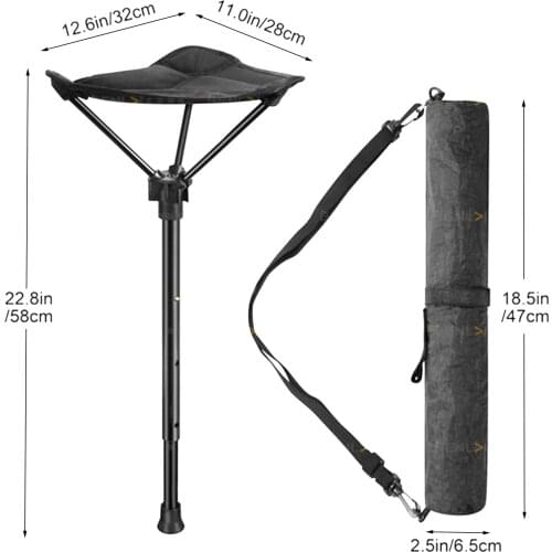 Seat post adjustable seat folding stool folding aluminum alloy pole chair outdoor portable ABS strong and lightweight seat post