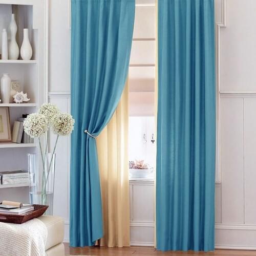 Nature Curtain Pleated Backdrop Curtain-Together with Turquoise 80x260 cm-Crystal Renso