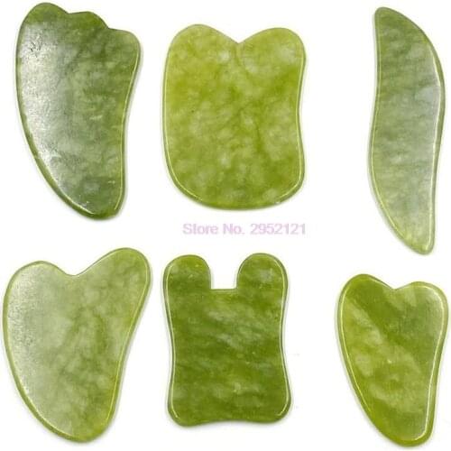 100pcs Natural Jade Guasha Scrapping Plate Gua Sha Massager Face Meridian Scrapping Plate Piece Massage Tools Arm Massage Tool