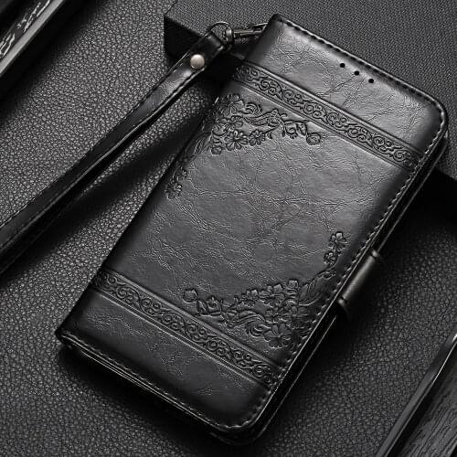 Vintage Wallet Flip Case for DNS S4505 S4505M Case with Strap Stand Luxury PU Leather Cover Case Fundas