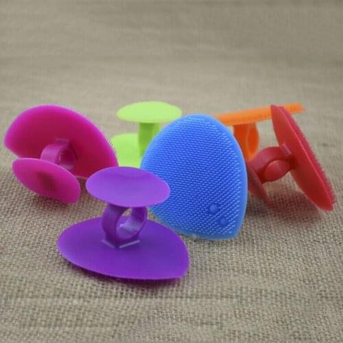 1pc Silicone Wash Pad Facial Cleaner Brush Face Exfoliating Blackhead Tool Foundation Makeup Cleaning Mat Pad Tool Color Random