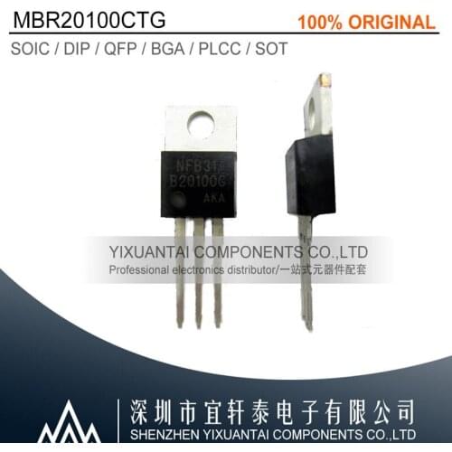 10pcs/lot MBR20100CT B20100G MBR20100CTG 20100CT Power Rectifiers TO-220