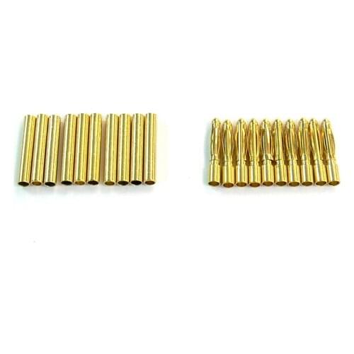 200 PCS Gold-plated conector Banana Type Connector 2.0mm Male& Female RC Heli Battery ESC Motor Tool Free Track Ship