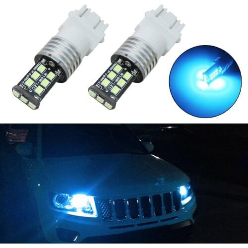 2x Ice Blue 15-3528-SMD LED Daytime Running Light Bulbs 3156 3157 3757 4114 4157 Brand New LED Bulb