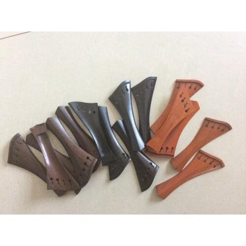 4/4 violin fittings tailpieces pernambuco ,rose and ebony 5 pcs each , total 15 pieces