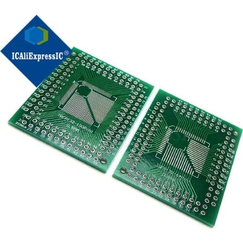 5PCS FQFP TQFP 32 44 64 80 100 LQFP to DIP Transfer Board DIP Pin Board Pitch Adapter In Stock