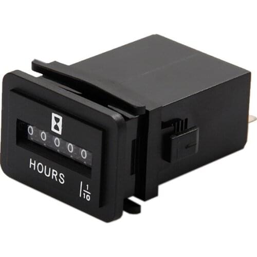 Vehicle Boat Truck Motorcycle Mechanical 99999.9 Snap in Hour Meter Accumulate Timer Counter for Generator DC6~50V