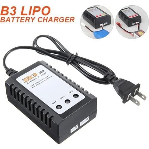 B3 Battery Charger For 7.4V 11.1V 2S 3S Cells For Home Supplies Lithium Battery Black Battery Charger