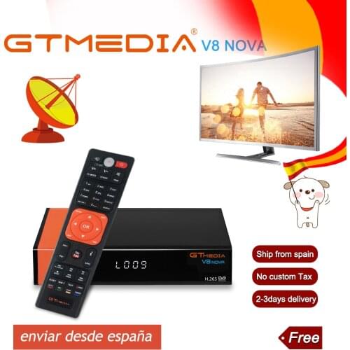 DVB-S2 Satellite Receiver GTMedia V8 Nova 1080P Full HD Same Freesat V9 Super Support Europe Youtube PVR PowerVu Biss