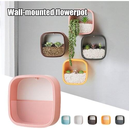 Geometric Wall Hanging Flower Plant Pot Iron Succulent Wall Vases Hangers Planter For Home Garden Yard Decor