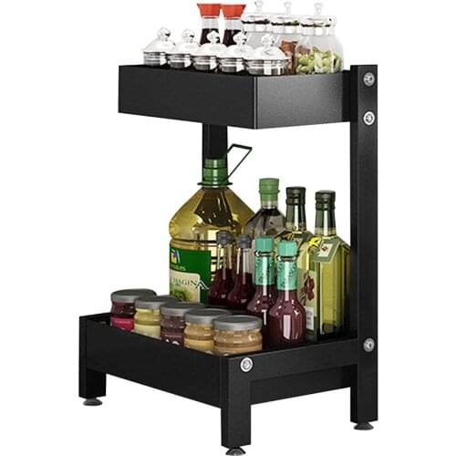 Kitchen Shelf Seasoning Rack Household Two-layer Three-layer Multi-function Countertop Knife Chopsticks Cutting Board Seasoning