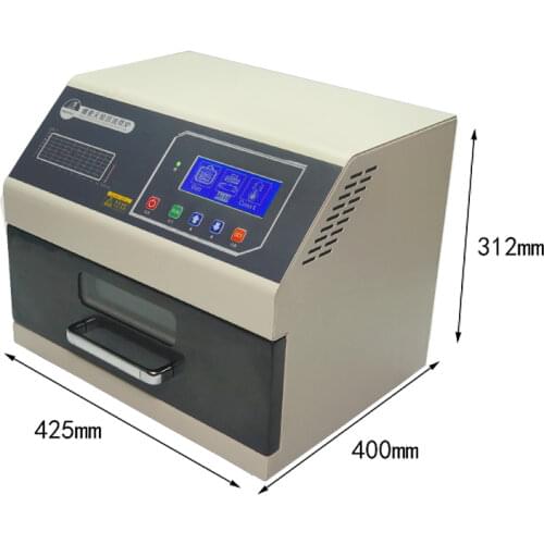LY 962A Reflow Oven 30x25cm Drawer Size 1600W Digital Display Reflow Welding Machine Programmable Soldering Station for SMT
