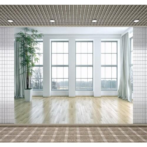 Lyavshi Modern and bright interiorbig panoramic window Child Photography Background Backdrops Photocall Photo Studio Props