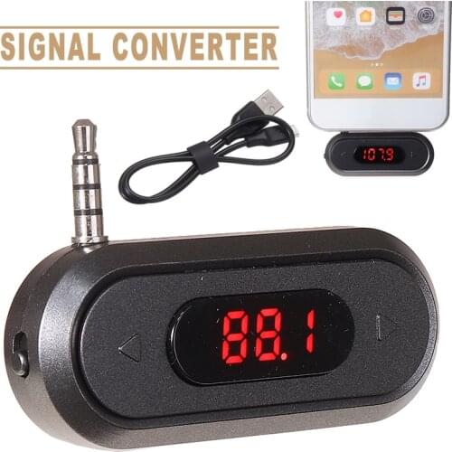 Mayitr 1pc High Qualiity 3.5mm Plug FM Transmitter Portable Wireless Mini Car FM Transmitters Signal Converter