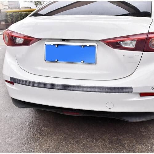 1 m Carbon Fiber Soft Black Rubber DIY Bumper Door Sill Protector Edge Guard Car Anti-Collision Scratch Strip Stickers CHIZIYO