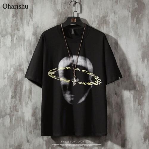 New Fashion Brand Mens T Shirt Sketch Print O Neck Short Sleeve T Shirt Men Summer Casual Mens Hip Hop Top Tees Plus Size M-5XL