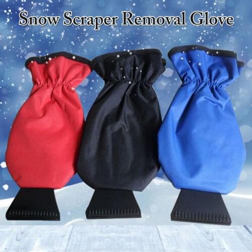 Car Snow Scraper Removal Glove Car Cleaning Snow Shovel Handheld Clean Ice Scraper Tool For Auto Window Winter Cleaning Gloves