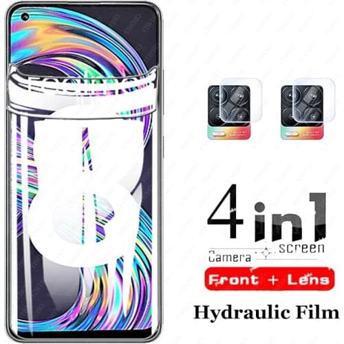 Transparent Safety Hydrogel Film For Oppo Realme 8 Screen Protector OPO Realme8 Soft Front RMX3085 on realme 8 Camera lens Glass