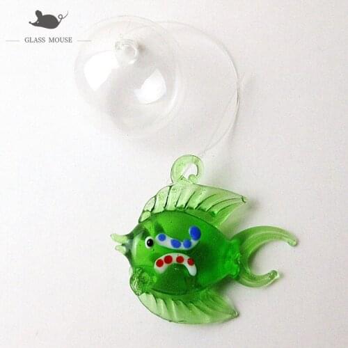 Custom handmade floating glass tropical fish Figurine aquarium decor accessories pendant miniature murano glass animal statue