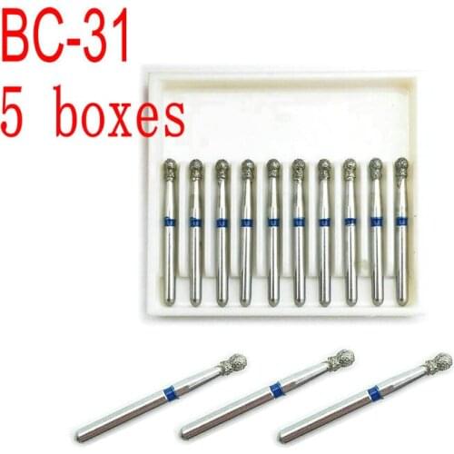 Dental Diamond Burs Ball Collar Type Bc Series dental high speed handpiece burs 50pcs BC43/BC42/BC32/BC31