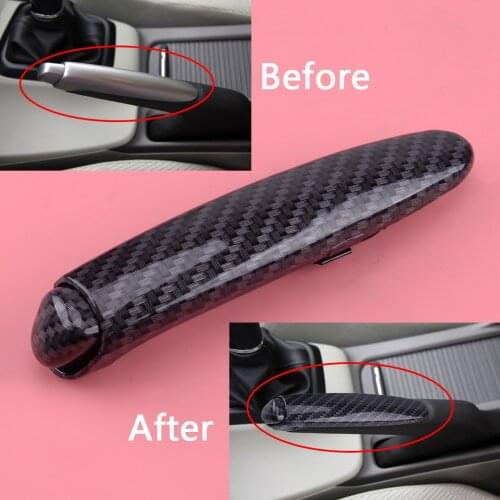 Carbon Fiber Style Hand Brake Handle Cover Stick Protect 47115-SNA-A82Z 47115SNAA82Z Fit for Honda Civic 2006-2011