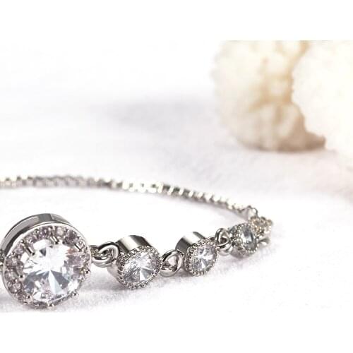 Women Bracelet Fashion Style Luxury Bracelet Bangle Circle Necklace Buckle Bracelet Golden Plated Full Cz Bangle Jewelry Gifts