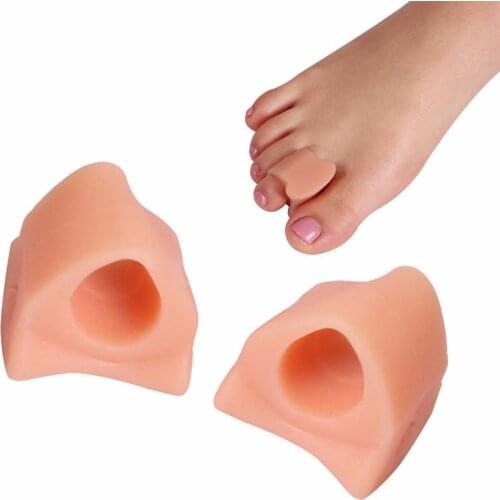 1 Pair Silica Gel Toe Protector Foot Finger Gel Toes Separator Straightener Bunion Hallux Valgus Relief