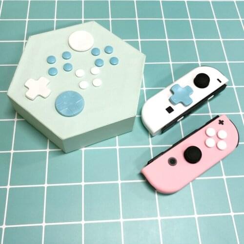 10sets For Nintend Switch Joy-con Colorful Joycon Buttons ABXY Key Sticker Cross Cover Controller D-Pad Button Cap Set Direction