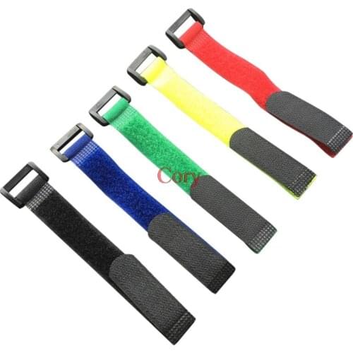 10pcs Cable Self Adhesive Straps Reusable Hook Loop Sticky Magic Tape Sticks about 210mm Length 19.4mm Width