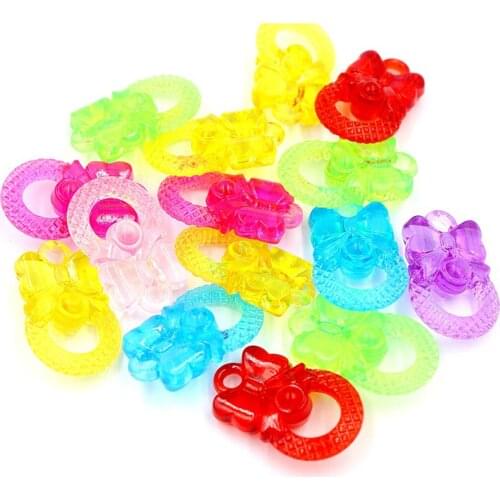 100Pcs Plastic Butterfly Pendants Charms Beading DIY Jewelry Making Hair Bow Dangles Bangles Crafting Scrapbooks Project
