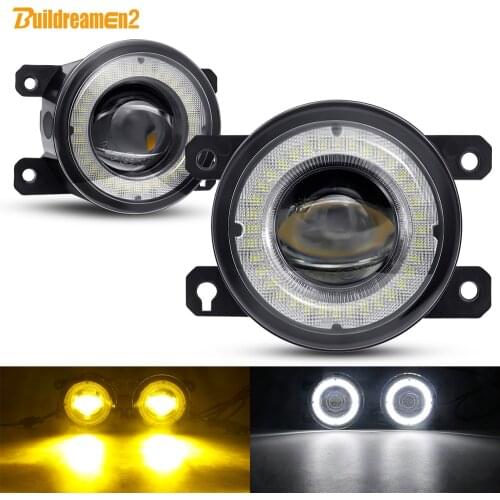 2 Pieces Car Angel Eye Fog Light LED Lens DRL Fog Lamp 30W 3000LM 12V For Citroen C4 C5 C3 C6 DS4 DS3 DS5 Xsara Jumpy C-Crosser