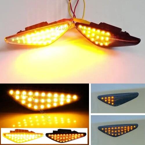 2PCS Dynamic Flowing LED Side Marker Signal Light For BMW X5 E70 X6 E71 E72 X3 F25 Sequential Blinker Lamp