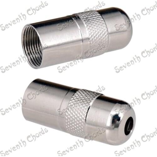 2Pcs Length 30.5MM Threaded Cylinder Style Jack Threaded bushing Sleeve for Guitar Bass Chrome Internal Thread:12mm