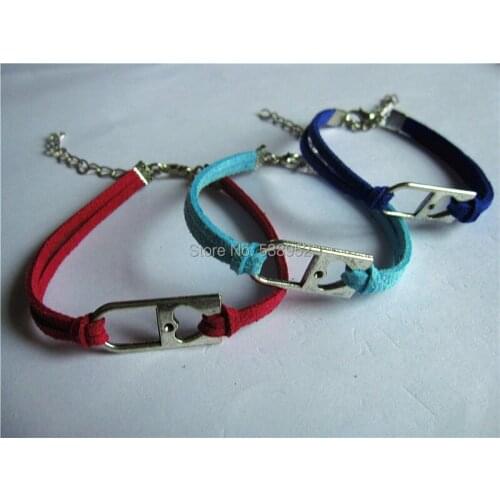 20cs/lot(mix 11 color) Lock Giraffe dog tree Elephant sister musical note Anchor rudder infinite Animal Series bracelet whosale