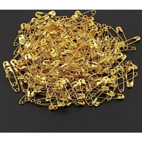 200 Pieces gold silver Safety Pins Findings Silver Golden Black Anti Copper 19mm Safety Pin DIY Jewelry Findings