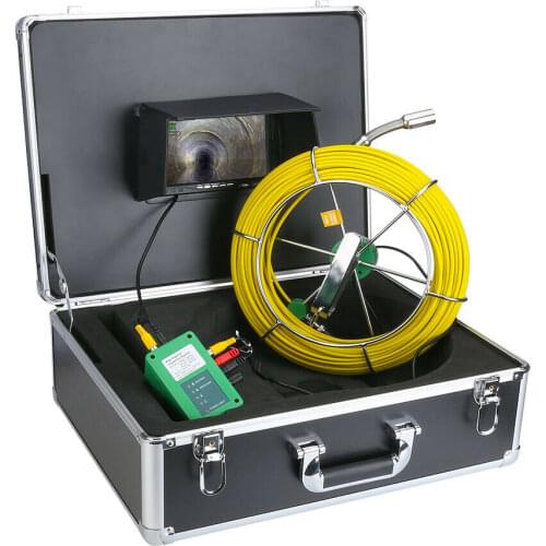 7"LCD 30M Sewer Waterproof Camera Pipe Pipeline Drain Inspection System