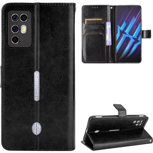 For ZTE nubia Red Magic 6R Case Luxury Flip PU Leather Wallet Lanyard Stand Shockproof Case For Red Magic 6R 6 R Phone Bags