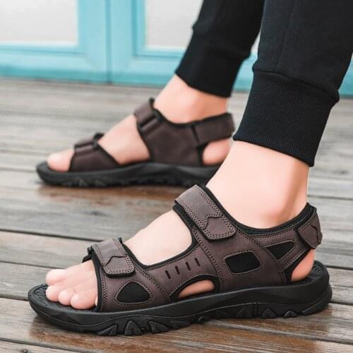 JONEY GREEN Men's Leather Sandals